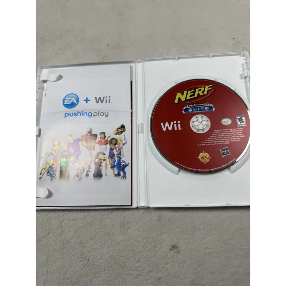 Nerf N-Strike Elite Nintendo Wii 2009 EA Video Game Hasbro Shooter